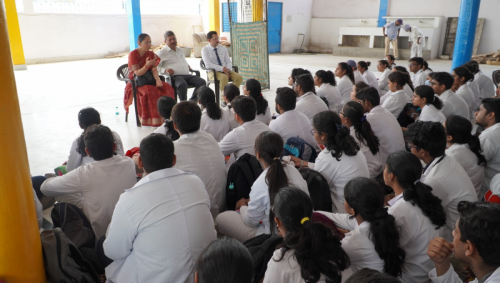 51. Interactions with students on family visit in village near Ludhiana, Punjab, 12 Aug, 2023
